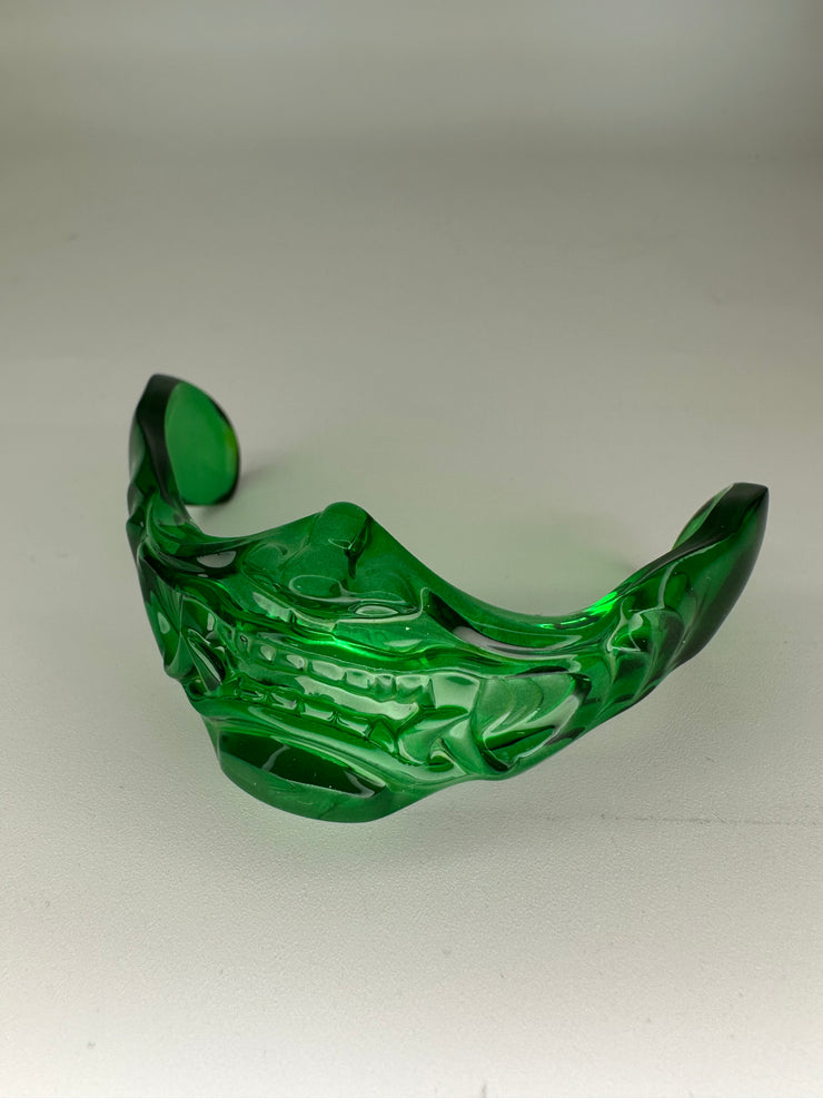 Clear Resin Half Mask (Green)