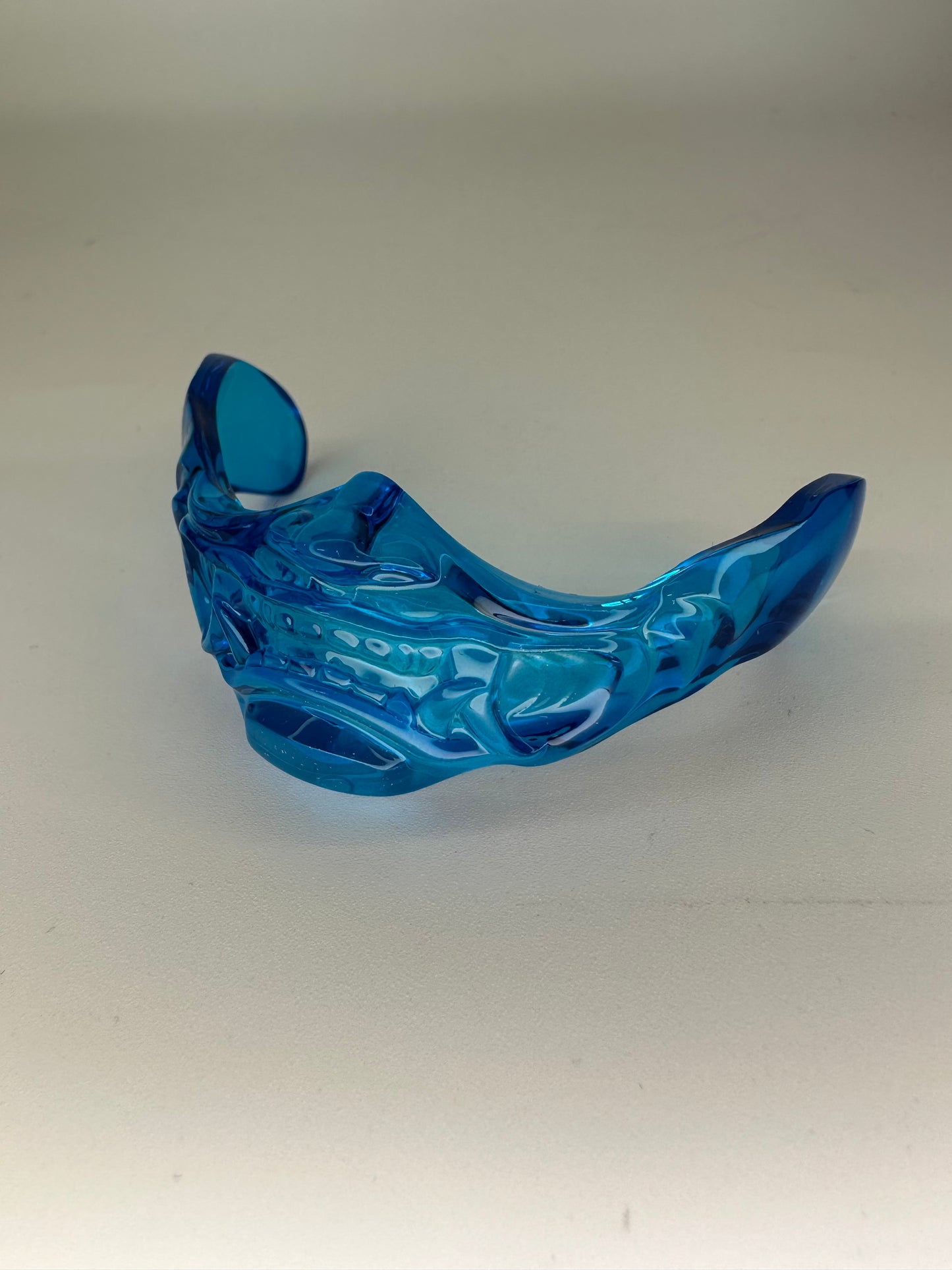 Clear Resin Half Mask (Blue)