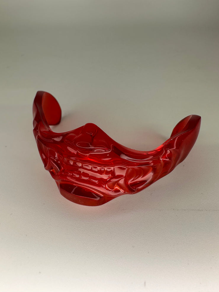 Clear Resin Half Mask (Red)