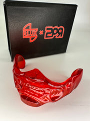 Clear Resin Half Mask (Red)