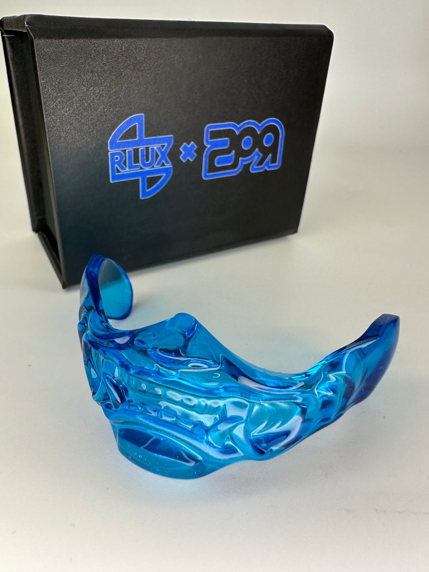 Clear Resin Half Mask (Blue)