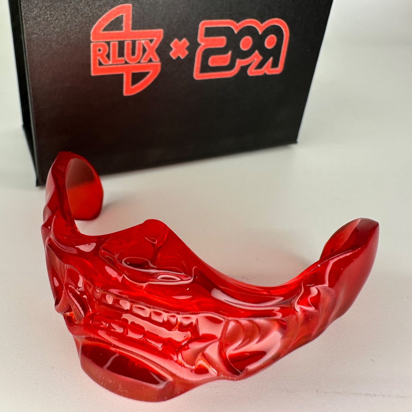 Clear Resin Half Mask (Red)